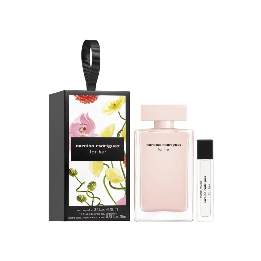 narciso rodriguez for her parfum 100ml set 2 piezas