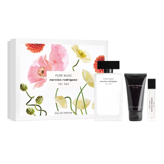 narciso rodriguez for her pure musc 100ml cofre 3 piezas
