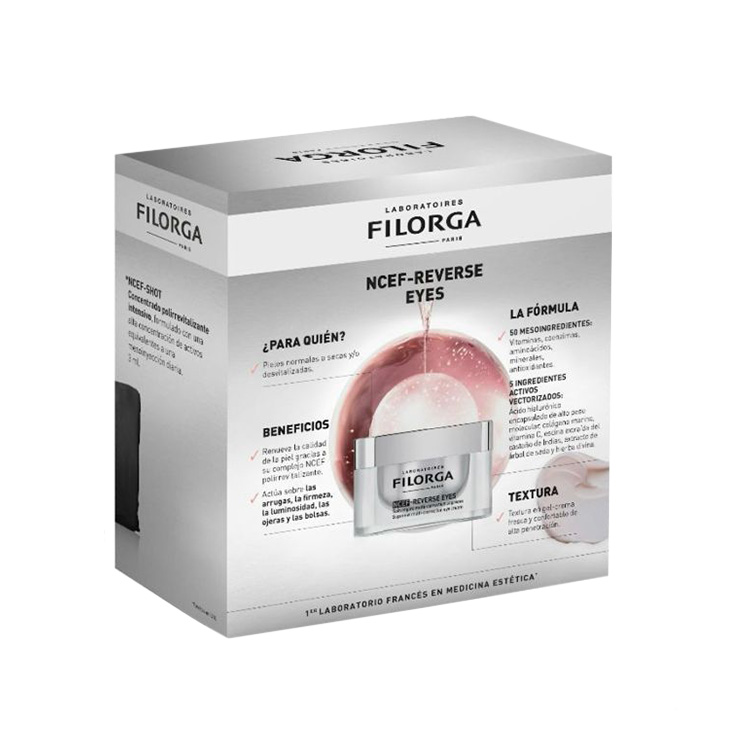 filorga ncef reverse contorno de ojos 15ml+ncef shot 3ml + neceser