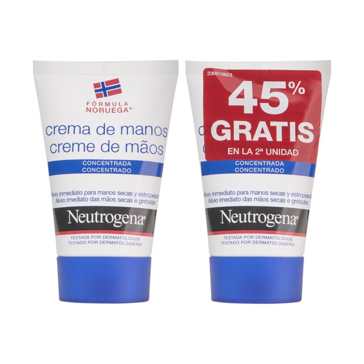 neutrogena crema de manos concentrada duplo 2x50ml neutrogena crema de manos concentrada duplo 2x50ml