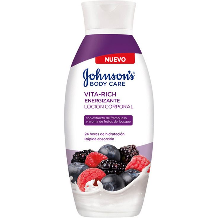 johnson's body care vita-rich locion corporal energizante extracto de frambuesa y aroma de frutos del bosque 400ml johnson's body care vita-rich locion corporal energizante extracto de frambuesa y aroma de frutos del bosque 400ml