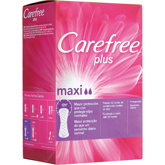 carefree plus protege-slips maxi fresh 36 unidades