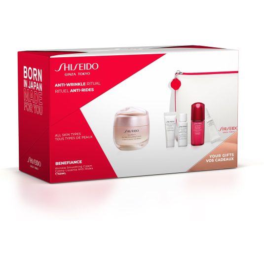 shiseido benefiance wrinkle smoothing cream 50ml set 5 piezas shiseido benefiance wrinkle smoothing cream 50ml set 5 piezas