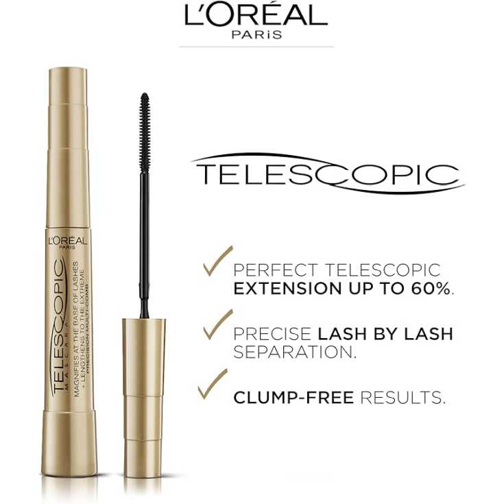 loreal telescopic gold mascara de pestañas negra