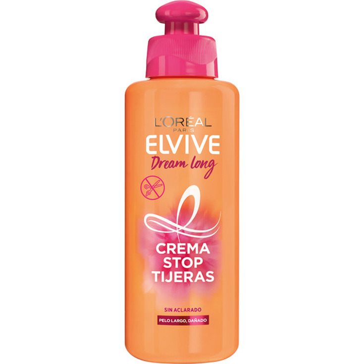 elvive crema sin aclarado dream long stop tijeras para pelo largo