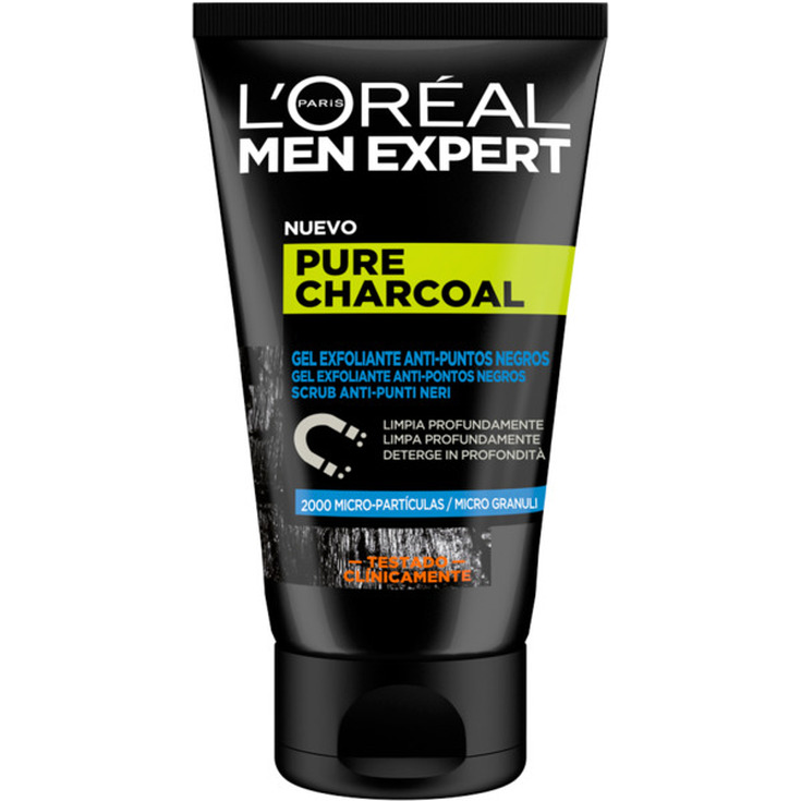 loreal men expert pure charcoal gel exfoliante anti-puntos negros 100ml loreal men expert pure charcoal gel exfoliante anti-puntos negros 100ml