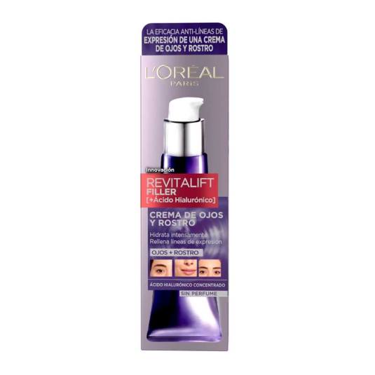 loreal expertise filler crema rostro y ojos + acido hialuronico 30ml