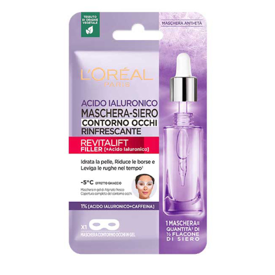 loreal revitalift filler mascarilla rellenadora contorno ojos acido hialuronico