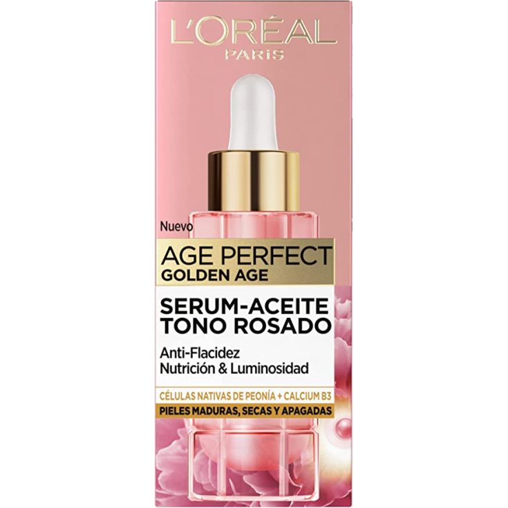 loreal golden age perfect serum acite tono rosado 30ml