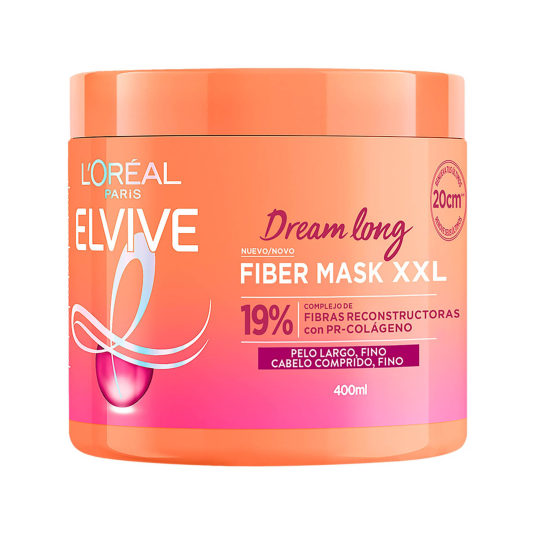 elvive dream long fiber xxl mascarilla reparadora largo-fino 400ml