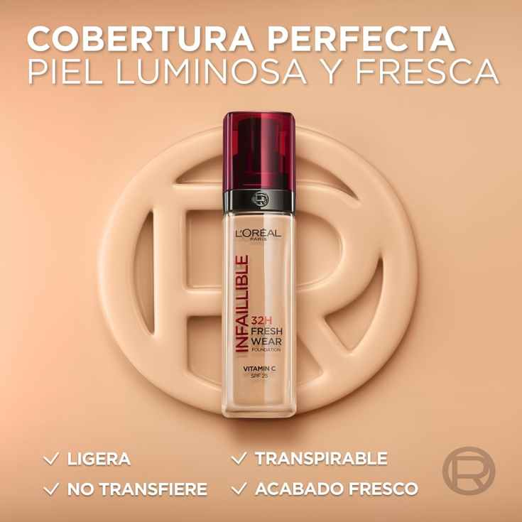 loreal infalible 32h fresh wear base maquillaje larga duracion