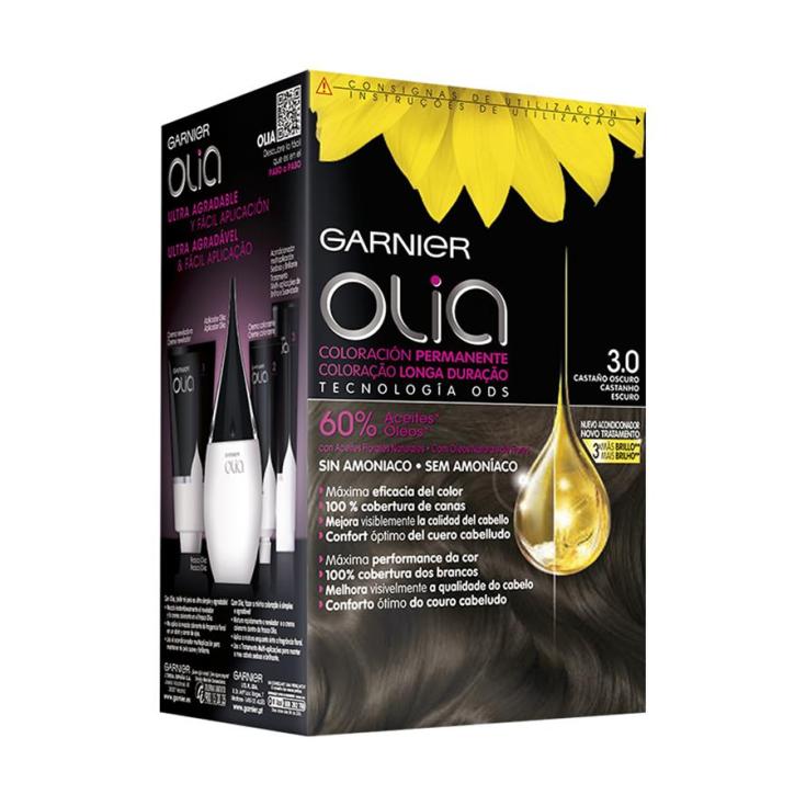 olia tinte coloracion permanente sin amoniaco y con aceites naturales castaño oscuro nº 3.0 olia tinte coloracion permanente sin amoniaco y con aceites naturales castaño oscuro nº 3.0