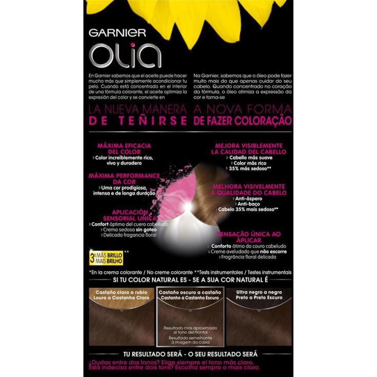 olia tinte coloracion permanente sin amoniaco y con aceites naturales castaño claro nº 5.0 