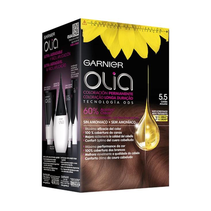 olia tinte coloracion permanente sin amoniaco y con aceites naturales caoba nº 5.5 olia tinte coloracion permanente sin amoniaco y con aceites naturales caoba nº 5.5
