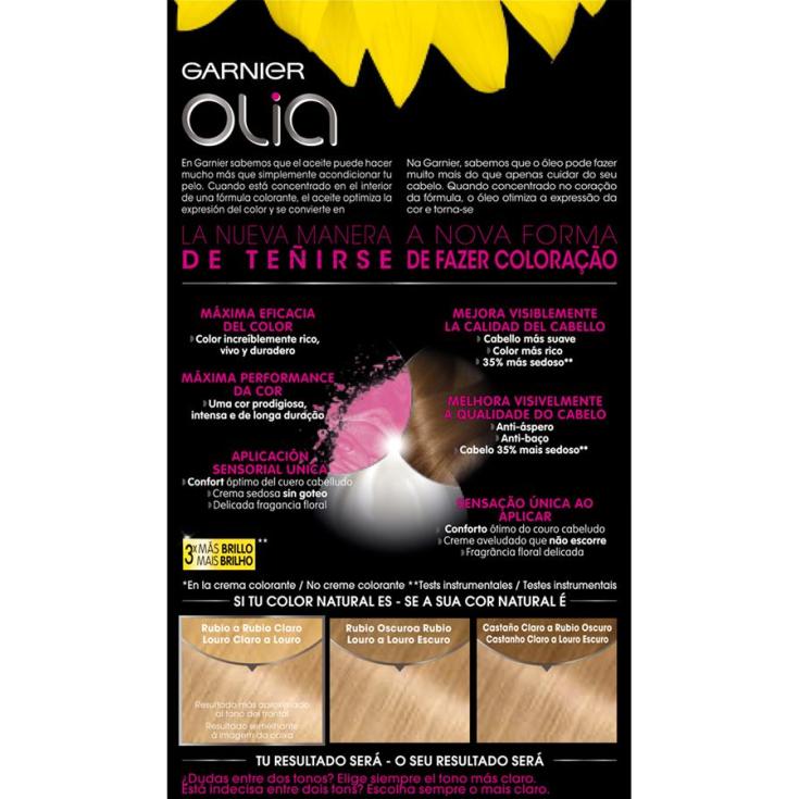 olia tinte coloracion permanente sin amoniaco y con aceites naturales rubio muy claro nº 9.0 
