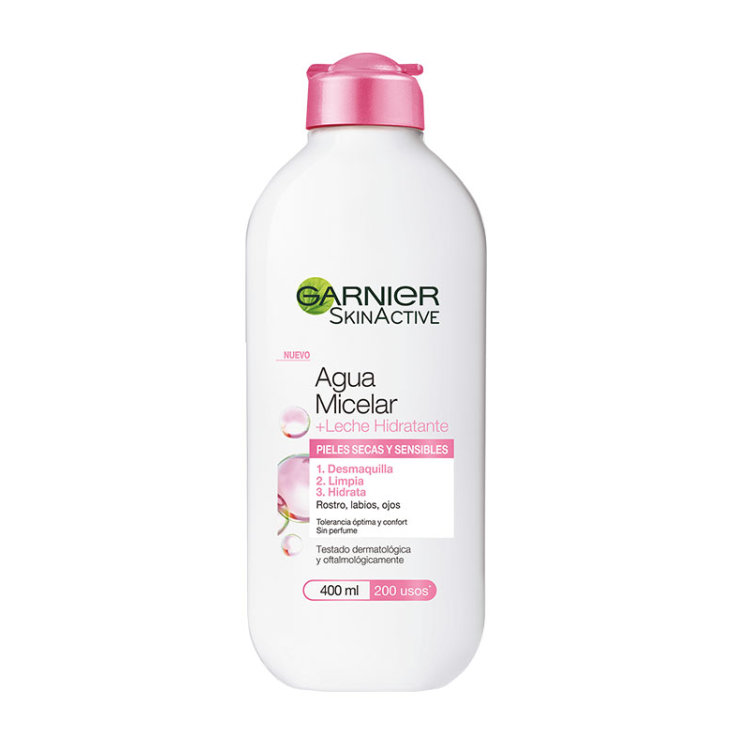 garnier skin active agua micelar + leche hidratante 400ml garnier skin active agua micelar + leche hidratante 400ml