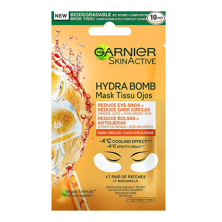 garnier hydra bomb mascarilla de ojos antifatiga 2 parches