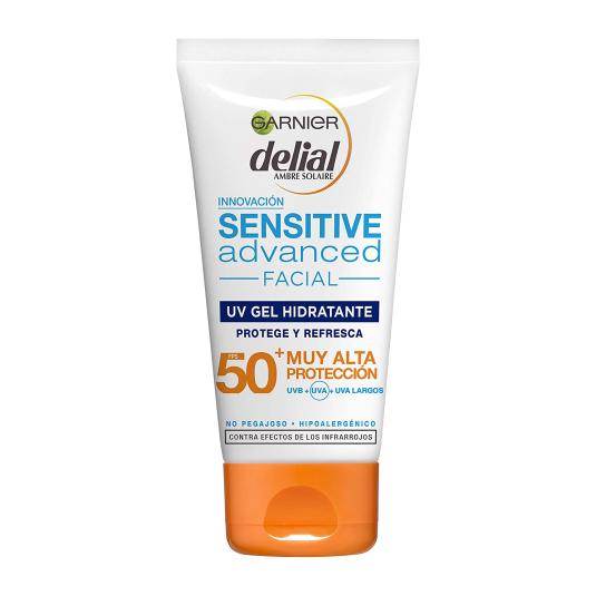 delial sensitive advanced gel facial hidratante spf50+ 50ml