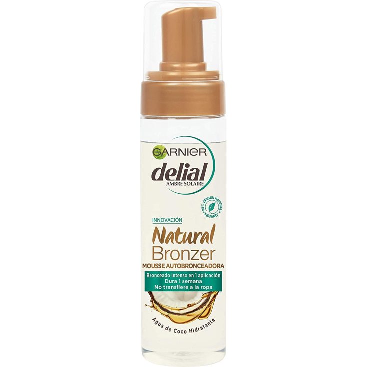 delial natural bronzer mousse autobronceadora agua de coco hidratante 200 ml delial natural bronzer mousse autobronceadora agua de coco hidratante 200 ml