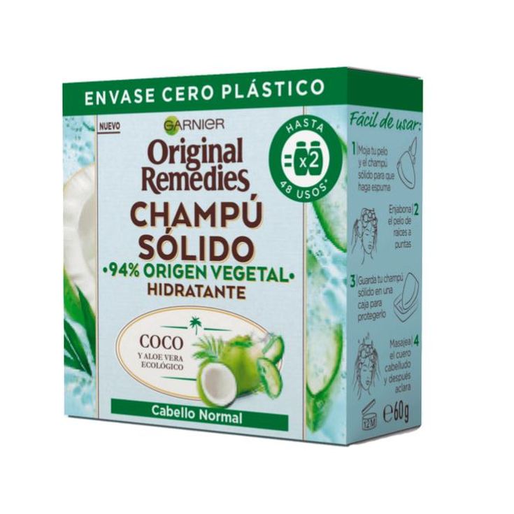 original remedies champu solido coco y aloe vera ecologico para cabello normal, raices grasas pastilla 60g original remedies champu solido coco y aloe vera ecologico para cabello normal, raices grasas pastilla 60g