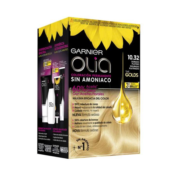olia tinte coloracion permanente sin amoniaco y con aceites naturales 10.32 dorado platino olia tinte coloracion permanente sin amoniaco y con aceites naturales 10.32 dorado platino