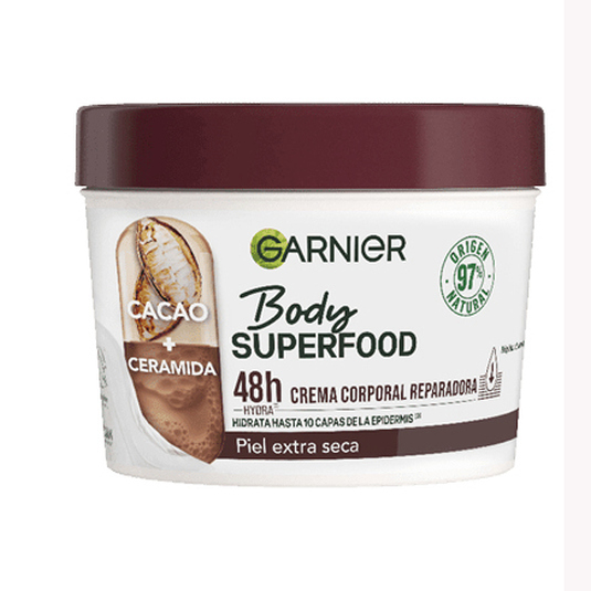 garnier body superfood crema corporal con cacao pieles extra secas 550ml