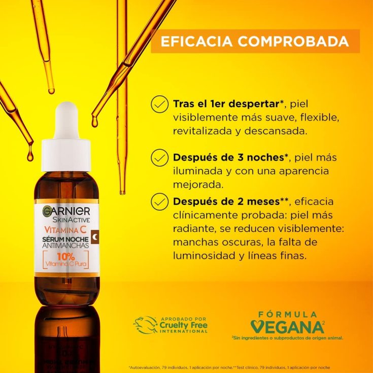 garnier serum de noche con vitamina c 30ml