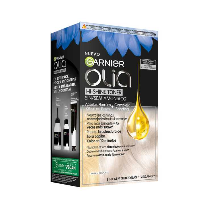 olia hi-shine toner neutralizador tonos indeseados - rubio platino n10.01