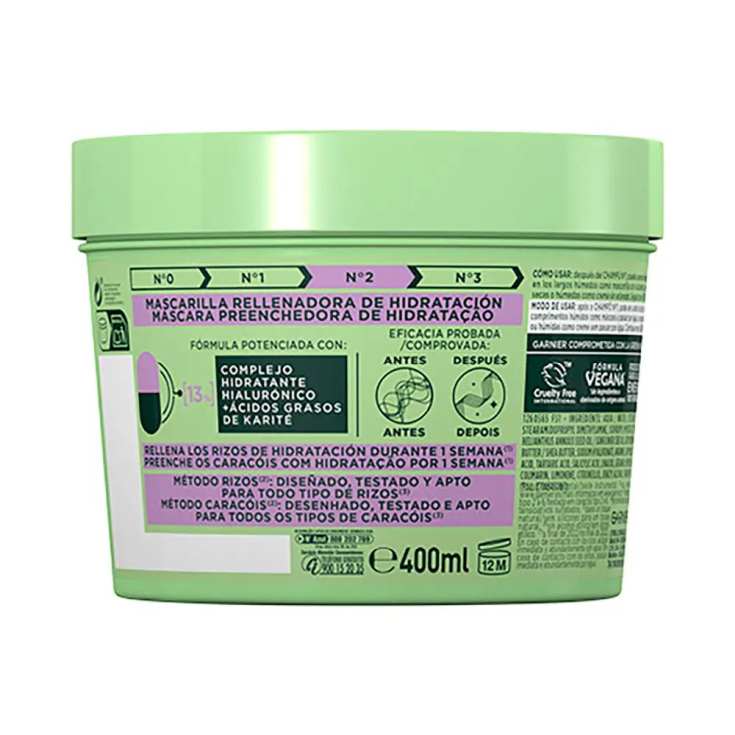 fructis metodo rizo mascarilla capilar 370ml