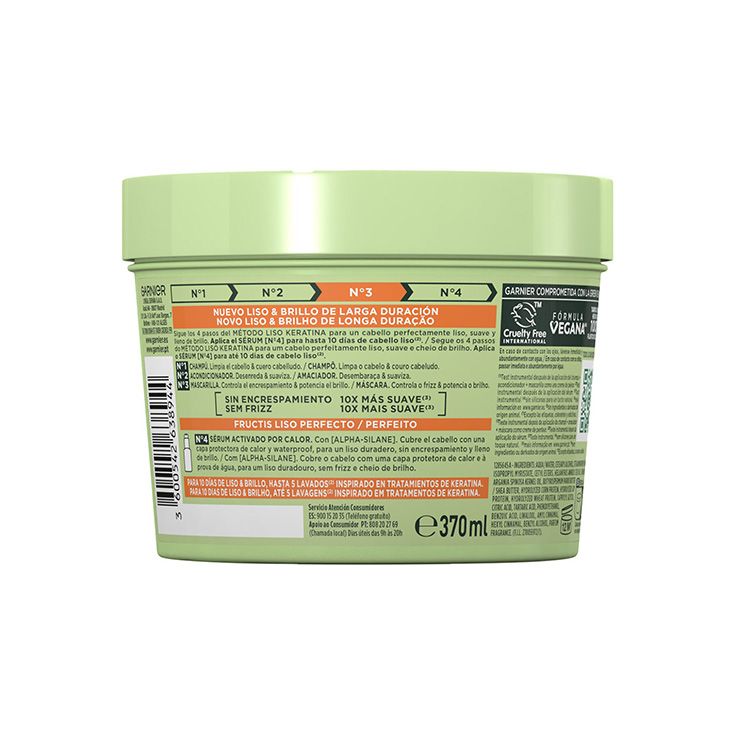 fructis acondicionador liso keratina 370ml