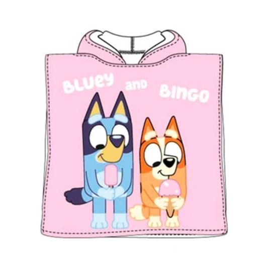 poncho playa microfibra bluey 