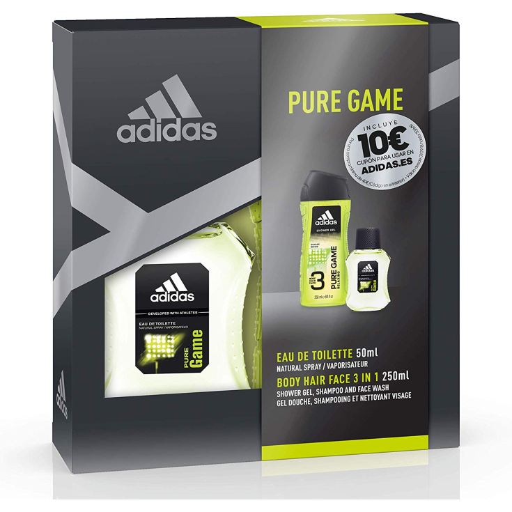 adidas pure game eau de toilette 50ml estuche 2 piezas adidas pure game eau de toilette 50ml estuche 2 piezas