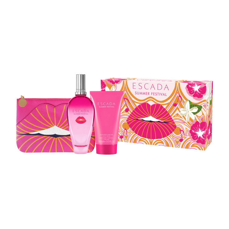 escada summer festival eau de toilette cofre 2 piezas + neceser escada summer festival eau de toilette cofre 2 piezas + neceser