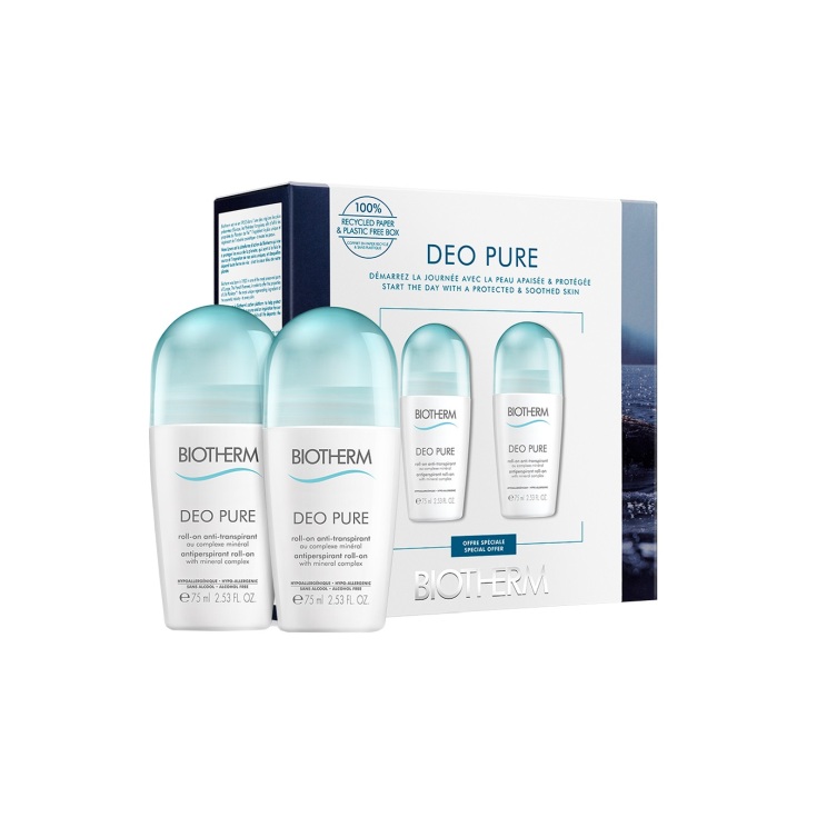 biotherm deo pure invisible desodorante roll-on duplo biotherm deo pure invisible desodorante roll-on duplo