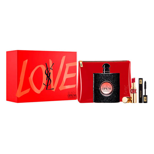 yves saint laurent black opium eau de parfum 90ml set 4 piezas yves saint laurent black opium eau de parfum 90ml set 4 piezas