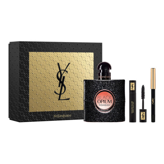 ysl black opium eau de parfum 50ml cofre 3 piezas