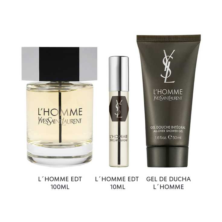 ysl l'homme eau de toilette 100ml cofre 3 piezas