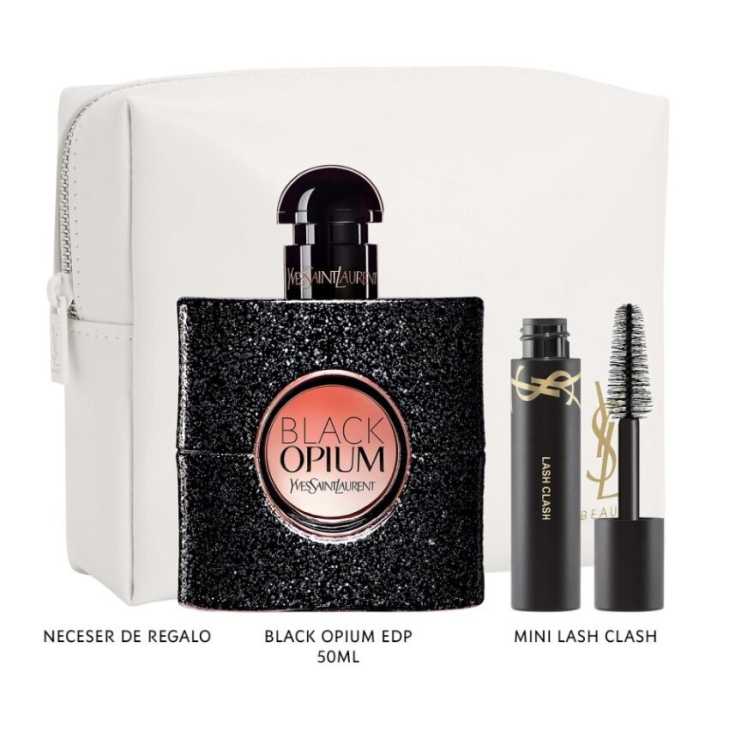 ysl black opium eau de parfum 50ml cofre 3 piezas