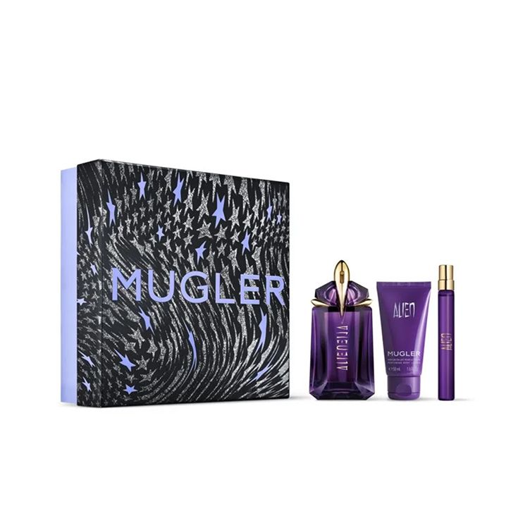 mugler alien eau de perfum cofre 60ml+bl50+v10 mugler alien eau de perfum cofre 60ml+bl50+v10