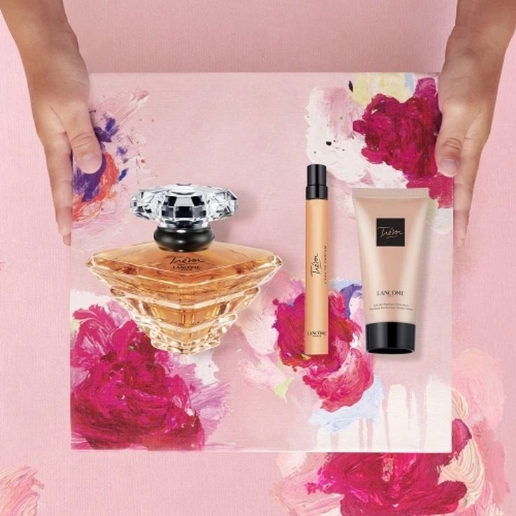 lancome tresor edp 100ml + travel 10ml + body locion 50ml