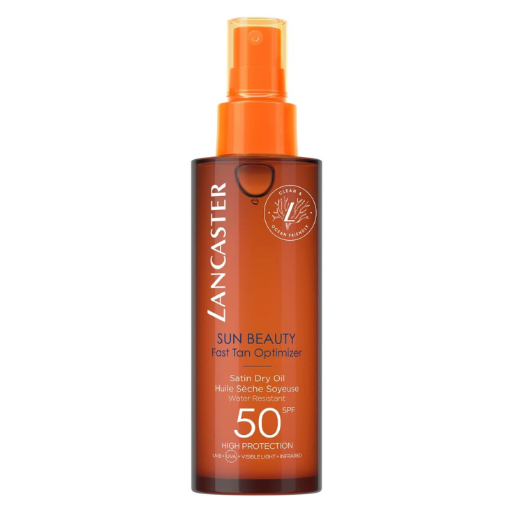 lancaster sun beauty aceite bronceador efecto seco spf50 150ml