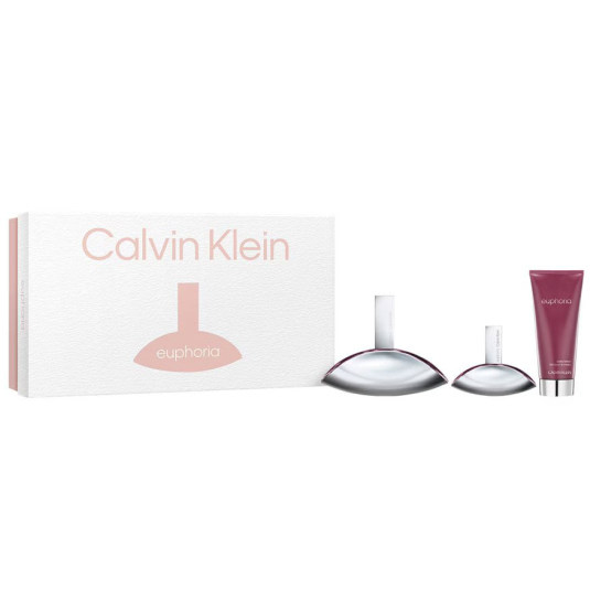 ck euphoria woman eau de parfum 100ml cofre 3 piezas