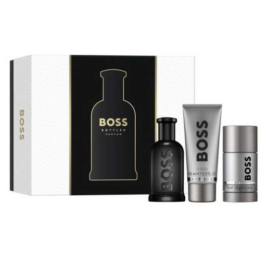 boss bottled parfum 100ml cofre 3 piezas