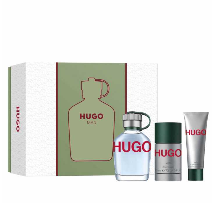 BOSS Hombre Hugo - Set de regalo de 3 piezas HUGO MAN : : Belleza