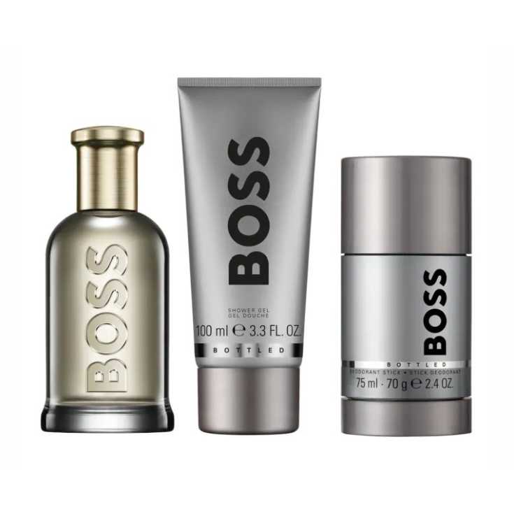 boss bottled eau de parfum 100ml cofre 3 piezas