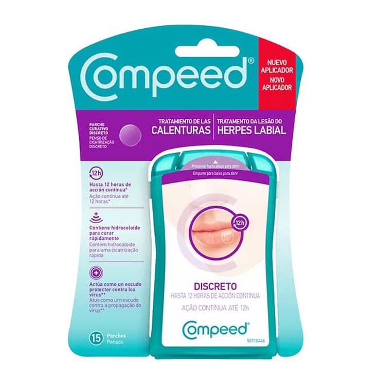 compeed tratamiento para herpes labial 15 parches