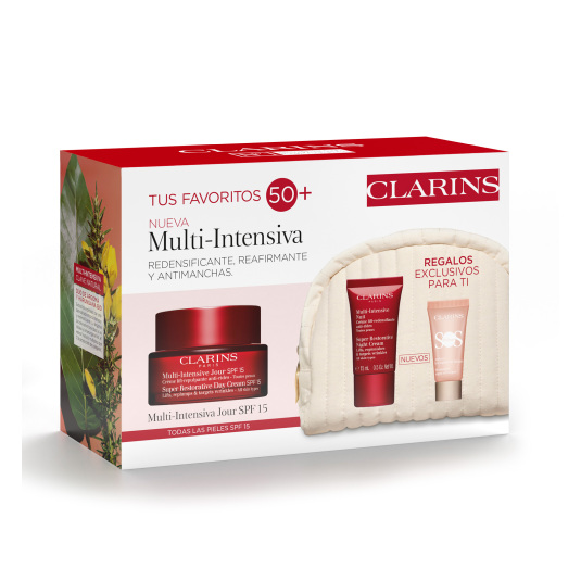 clarins multi-intensiva crema dia spf15 tp set 4 piezas