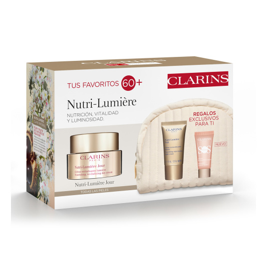 clarins nutri lumiere crema dia 50ml set 4 piezas