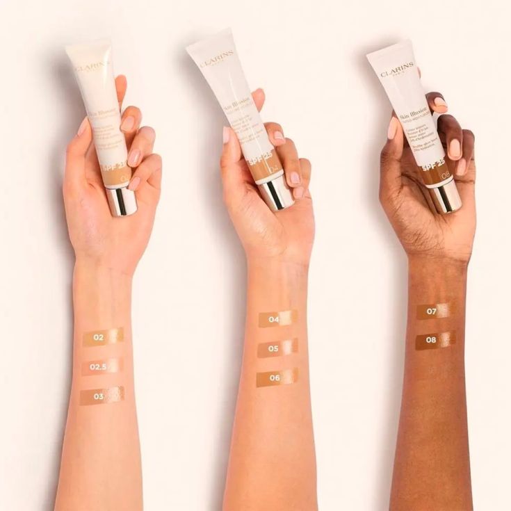 clarins maquillaje skin illusion tinted moisturizer spf25