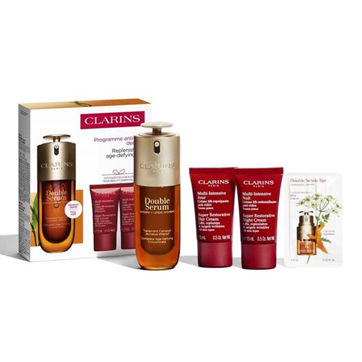 clarins doble serum g9 50ml cofre 4 piezas clarins doble serum g9 50ml cofre 4 piezas